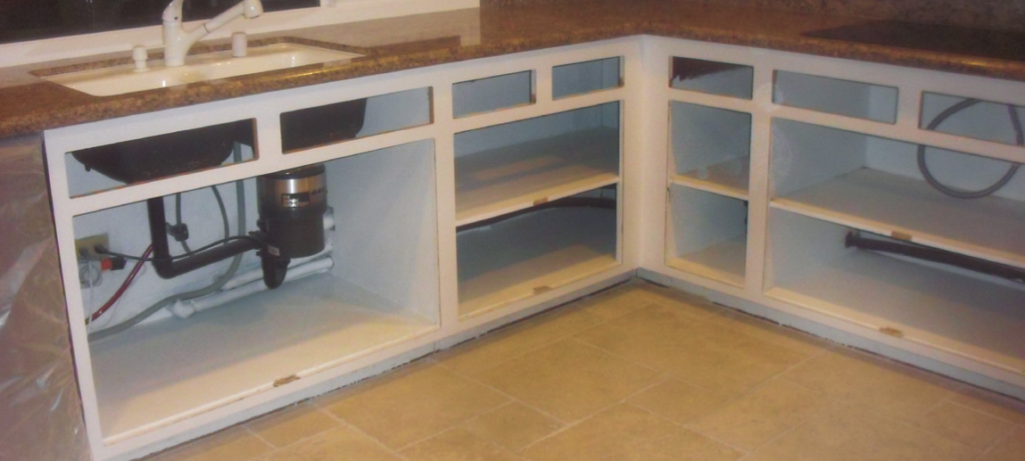 refinished cabinet not assembled